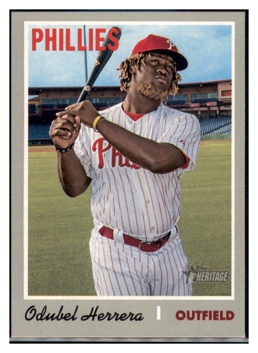 2019 Topps Heritage Odubel Herrera Philadelphia Phillies #488 Baseball
card TMH1C simple Xclusive Collectibles