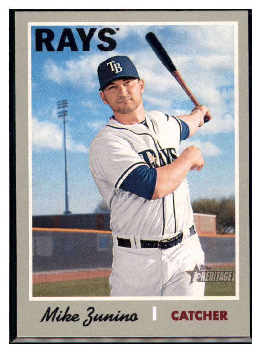 2019 Topps Heritage Mike Zunino Tampa Bay Rays #158 Baseball card TMH1C simple Xclusive Collectibles
