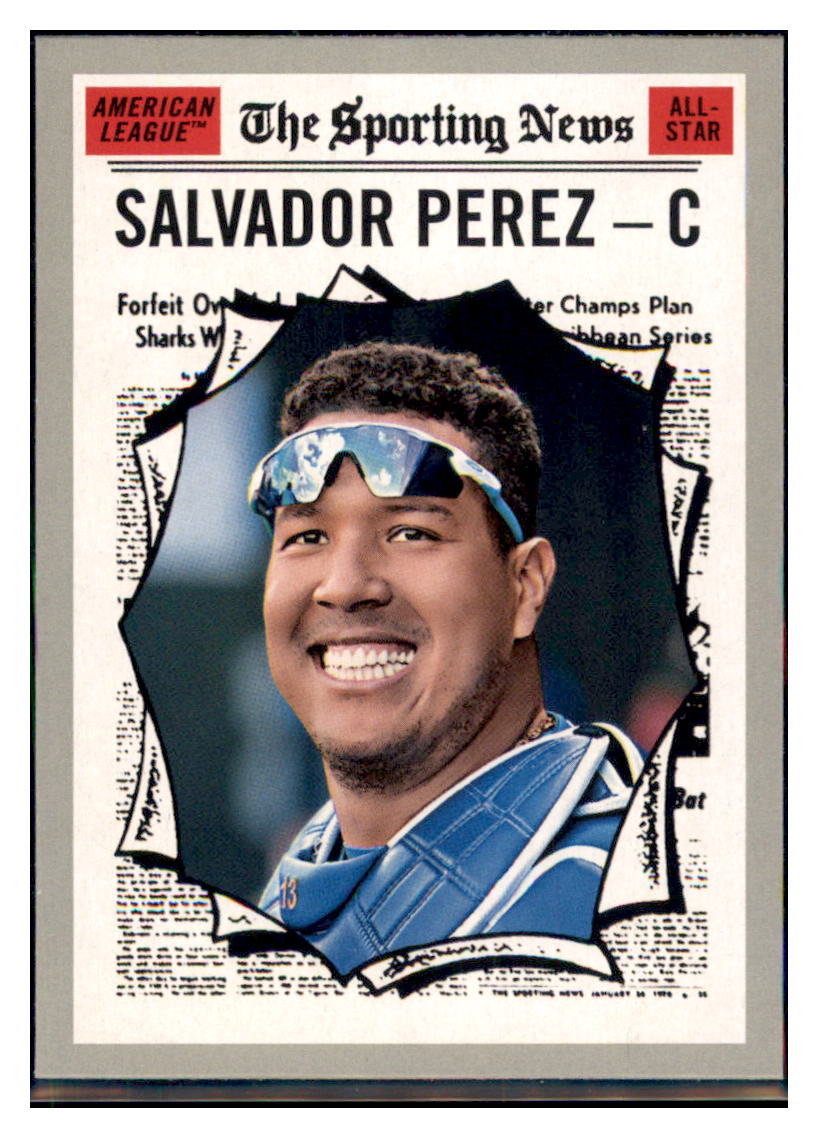 2019 Topps Heritage Salvador Perez    Kansas City Royals #351 Baseball card PSA
  LEAGUET TMH1C simple Xclusive Collectibles   