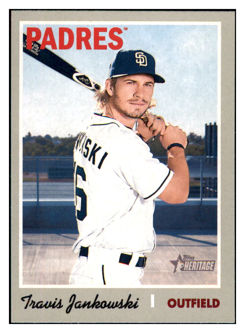 2019 Topps Heritage Travis Jankowski San Diego Padres #234 Baseball card TMH1C simple Xclusive Collectibles