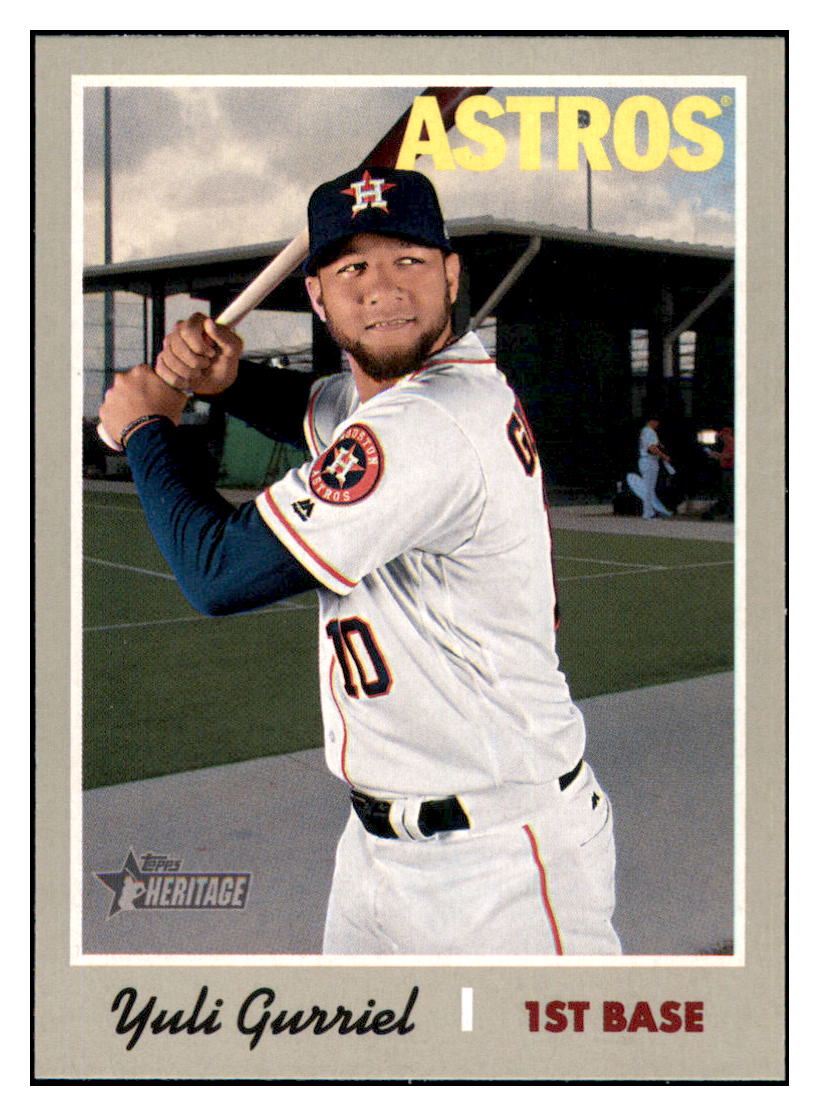 2019 Topps Heritage Yuli Gurriel Houston Astros #382 Baseball card TMH1C simple Xclusive Collectibles