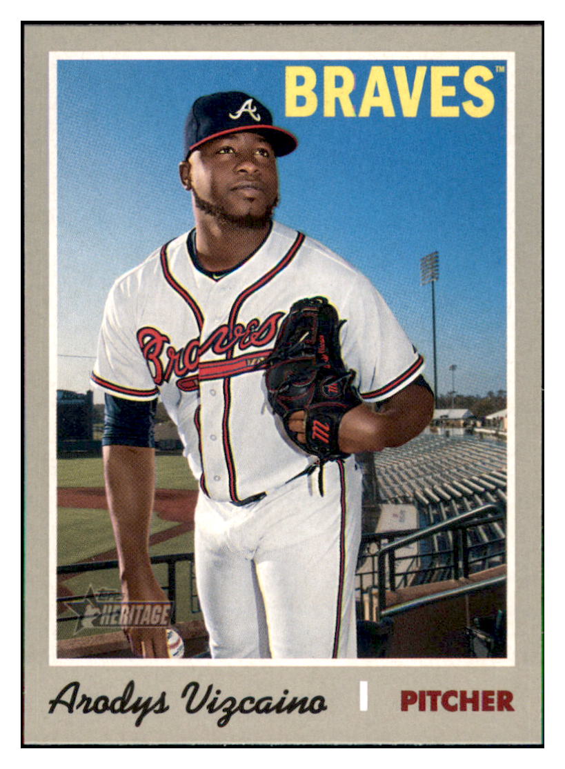 2019 Topps Heritage Arodys Vizcaino Atlanta Braves #321 Baseball card TMH1C simple Xclusive Collectibles