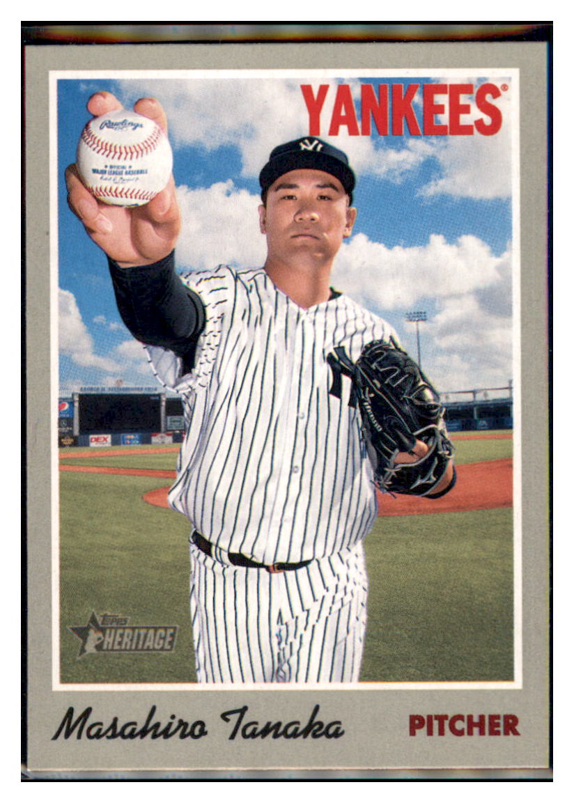2019 Topps Heritage Masahiro Tanaka New York Yankees #100 Baseball card TMH1C simple Xclusive Collectibles