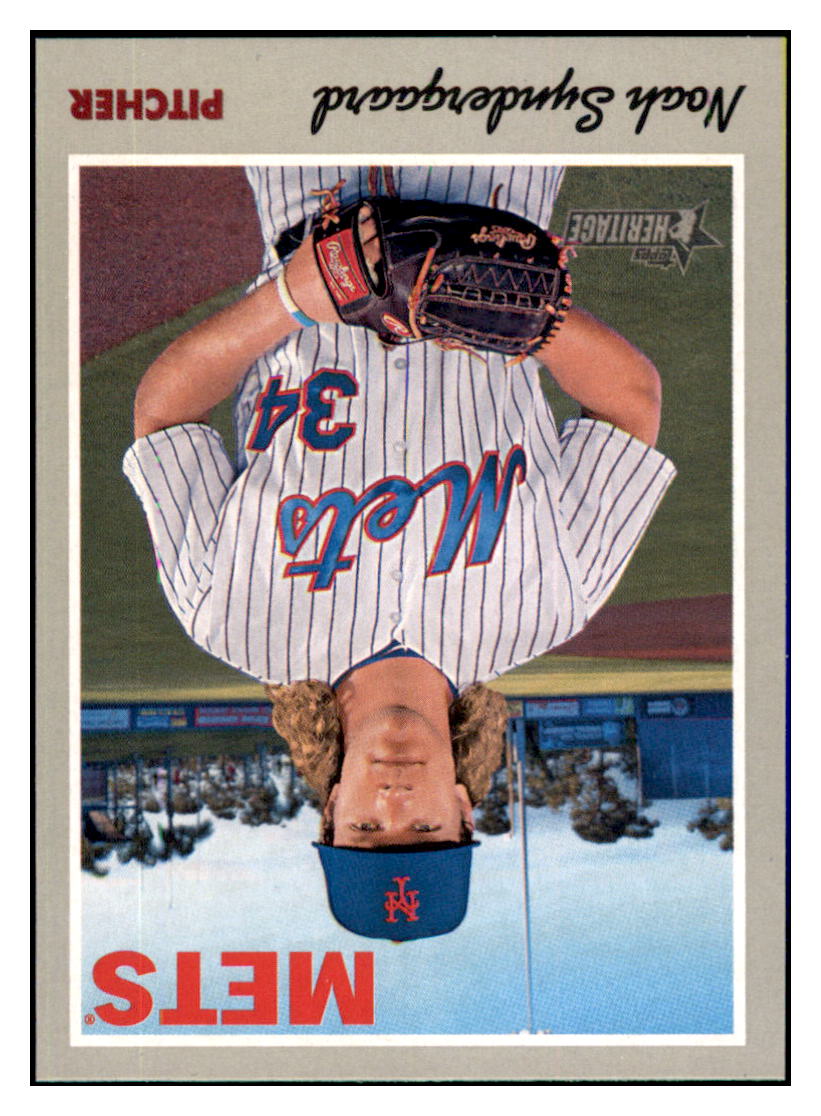2019 Topps Heritage Noah Syndergaard New York Mets #83 Baseball card TMH1C simple Xclusive Collectibles