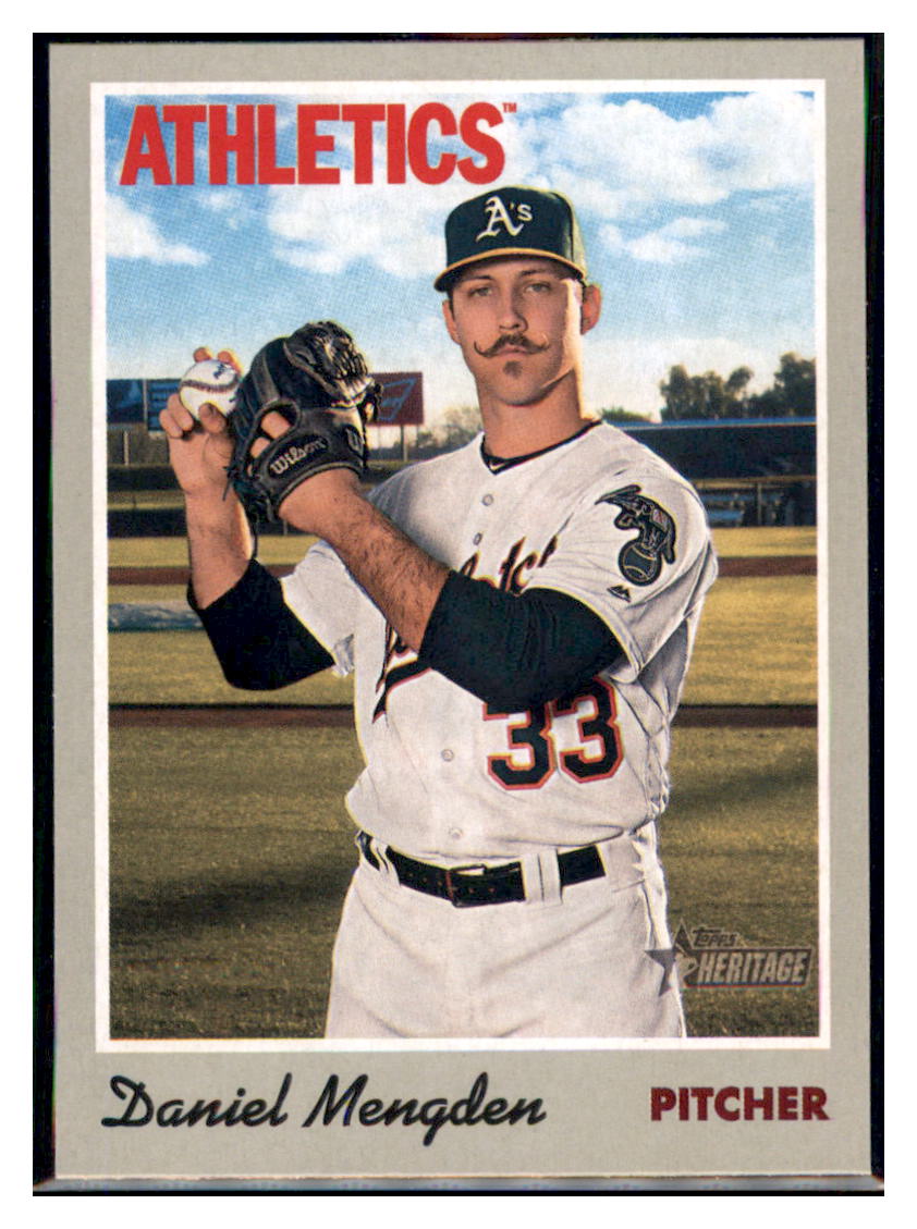 2019 Topps Heritage Daniel Mengden Oakland Athletics #11 Baseball card TMH1C simple Xclusive Collectibles