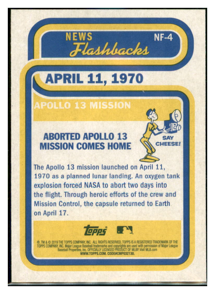 2019 Topps Heritage Apollo 13
Mission #NF-4 Baseball card TMH1C simple Xclusive Collectibles