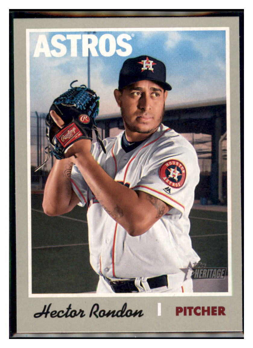 2019 Topps Heritage Hector Rondon Houston Astros #178 Baseball card TMH1C simple Xclusive Collectibles