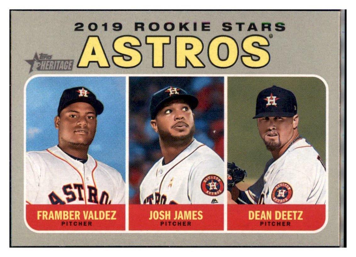 2019 Topps Heritage Dean Deetz / Framber
  Valdez / Josh James CPC, RC, RS   
  Houston Astros #400 Baseball card  
  TMH1C_1d simple Xclusive Collectibles