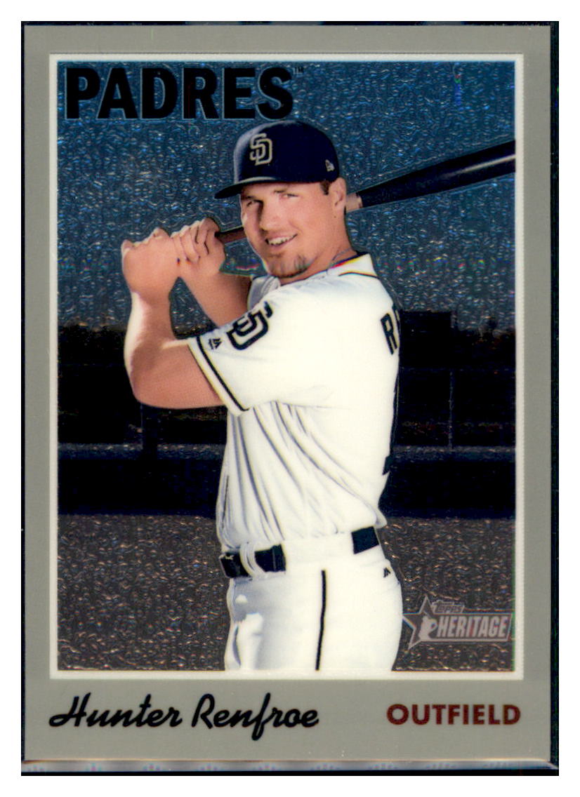 2019 Topps Heritage Hunter Renfroe San Diego Padres #130 Baseball card TMH1C simple Xclusive Collectibles