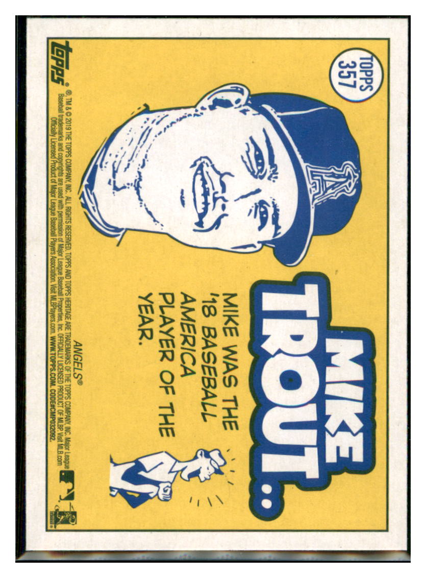 2019 Topps Heritage Mike Trout Los Angeles Angels #357 Baseball card PSA
LEAGUE" TMH1C simple Xclusive Collectibles