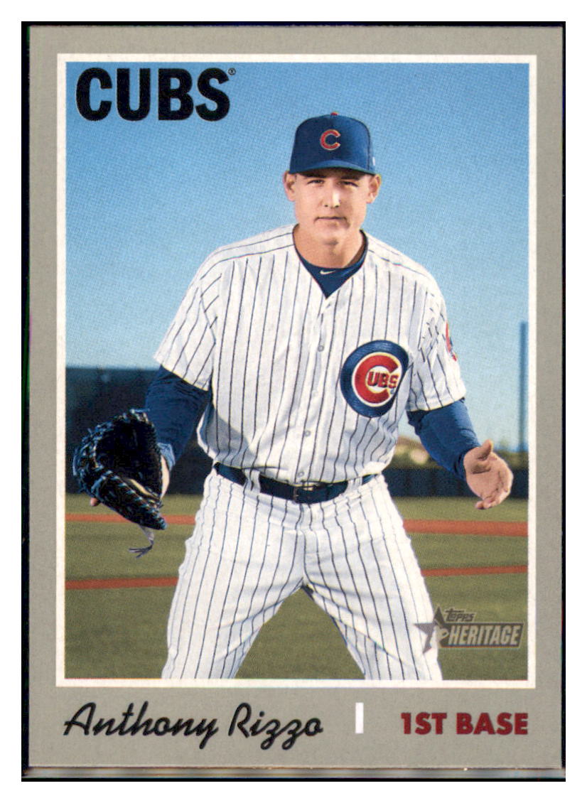 2019 Topps Heritage Anthony Rizzo    Chicago Cubs #406 Baseball card   TMH1C simple Xclusive Collectibles   