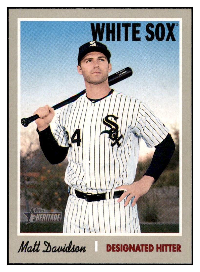 2019 Topps Heritage Matt Davidson Chicago White Sox #395 Baseball card TMH1C simple Xclusive Collectibles