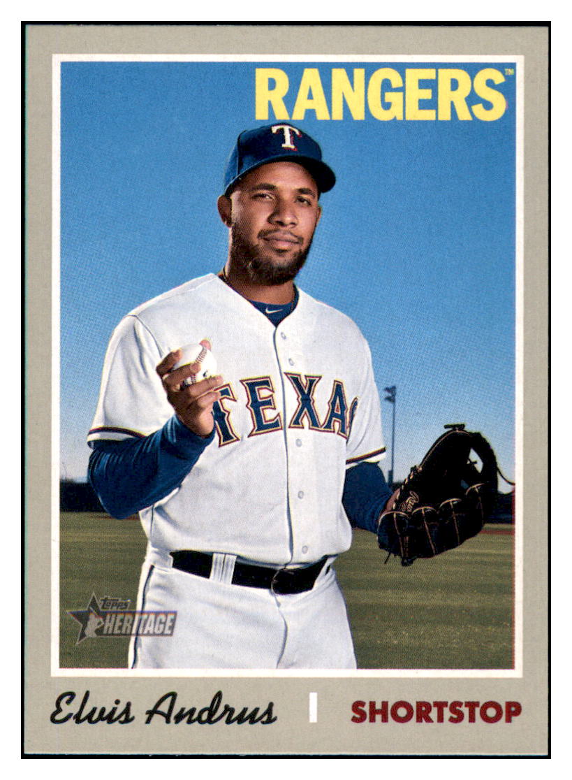 2019 Topps Heritage Elvis Andrus Texas Rangers #303 Baseball card TMH1C simple Xclusive Collectibles