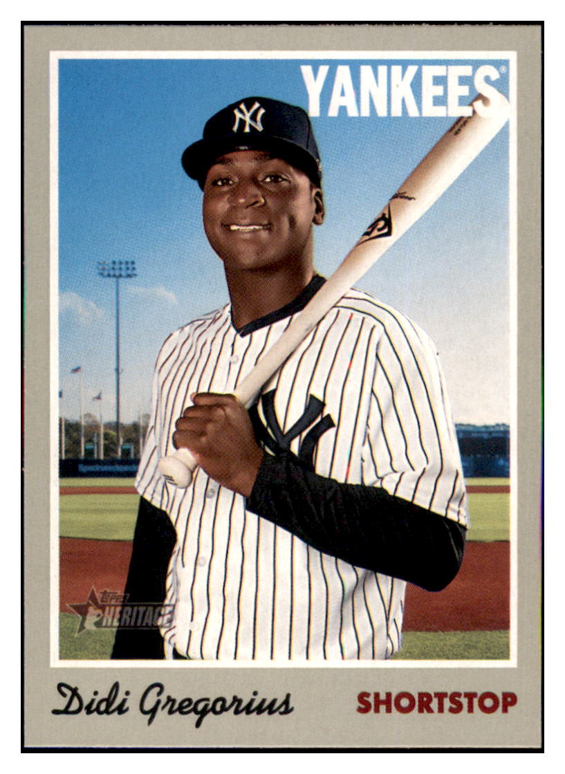 2019 Topps Heritage Didi Gregorius New York Yankees #114 Baseball card TMH1C simple Xclusive Collectibles