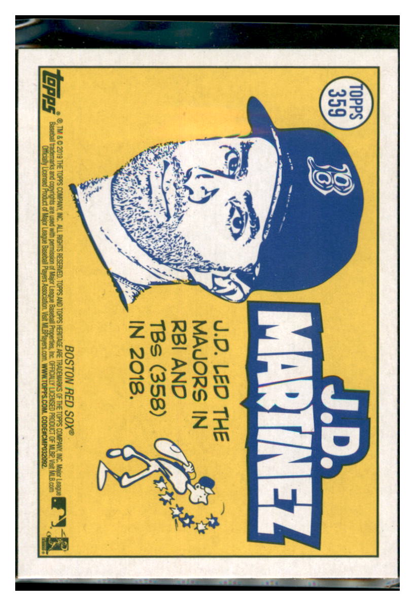 2019 Topps Heritage J.D. Martinez Boston Red Sox #359 Baseball card TMH1C simple Xclusive Collectibles