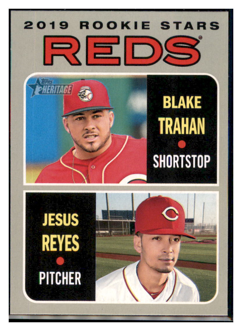 2019 Topps Heritage Blake Trahan / Jesus
  Reyes RS, CPC, RC    Cincinnati Reds
  #36 Baseball card   TMH1C simple Xclusive Collectibles   