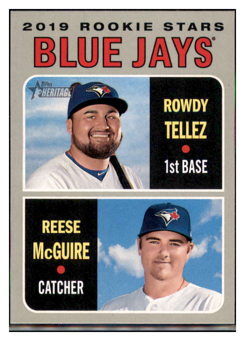 2019 Topps Heritage Rowdy Tellez / Reese
McGuire CPC, RC, RS Toronto Blue
Jays #109 Baseball card TMH1C simple Xclusive Collectibles