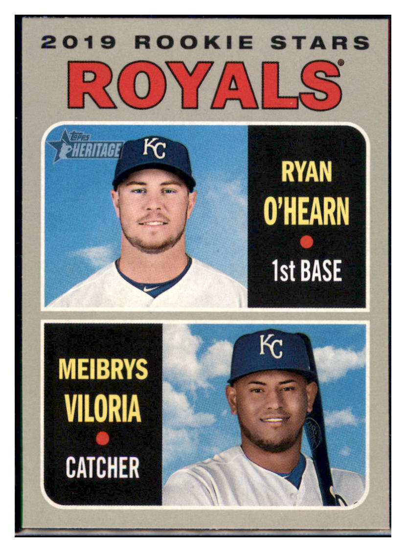 2019 Topps Heritage Meibrys Viloria /
Ryan O'Hearn CPC, RC, RS Kansas City
Royals #241 Baseball card TMH1C simple Xclusive Collectibles