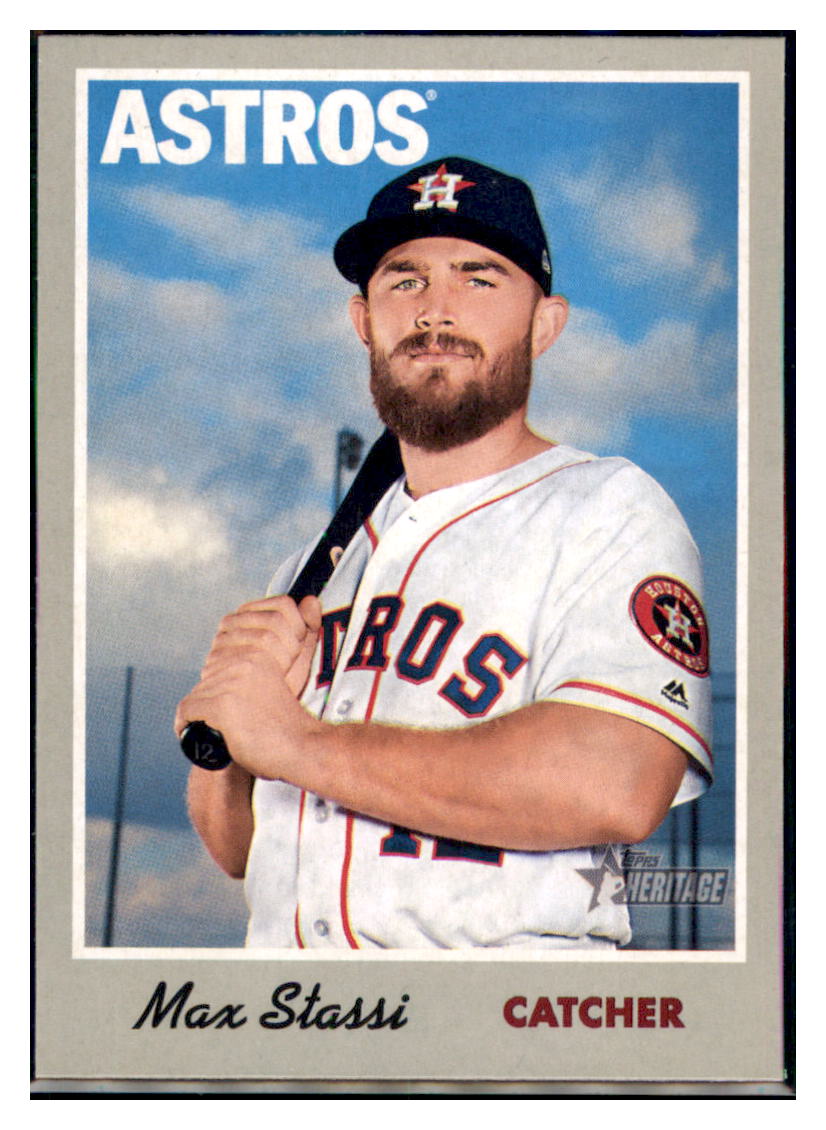 2019 Topps Heritage Max Stassi Houston Astros #126 Baseball card TMH1C simple Xclusive Collectibles