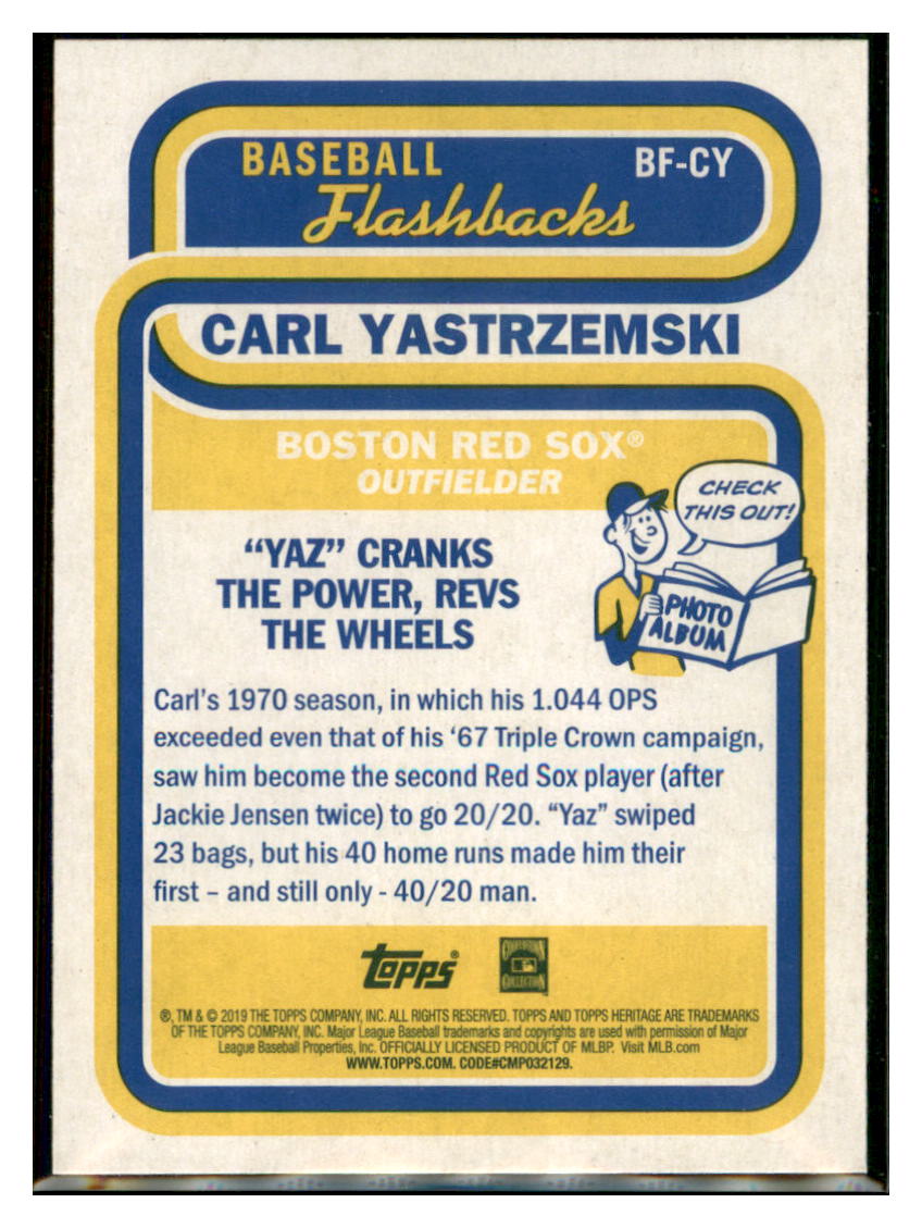 2019 Topps Heritage Carl Yastrzemski Boston Red Sox #BF-CY Baseball card TMH1C simple Xclusive Collectibles
