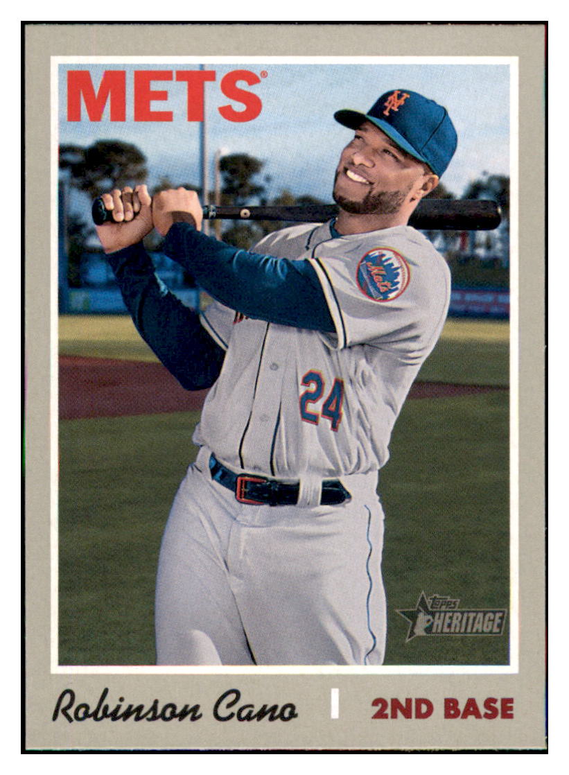 2019 Topps Heritage Robinson Cano New York Mets #323 Baseball card TMH1C simple Xclusive Collectibles