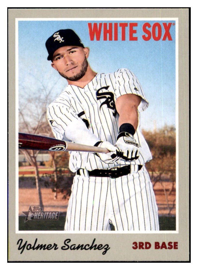 2019 Topps Heritage Yolmer Sanchez Chicago White Sox #91 Baseball card TMH1C simple Xclusive Collectibles
