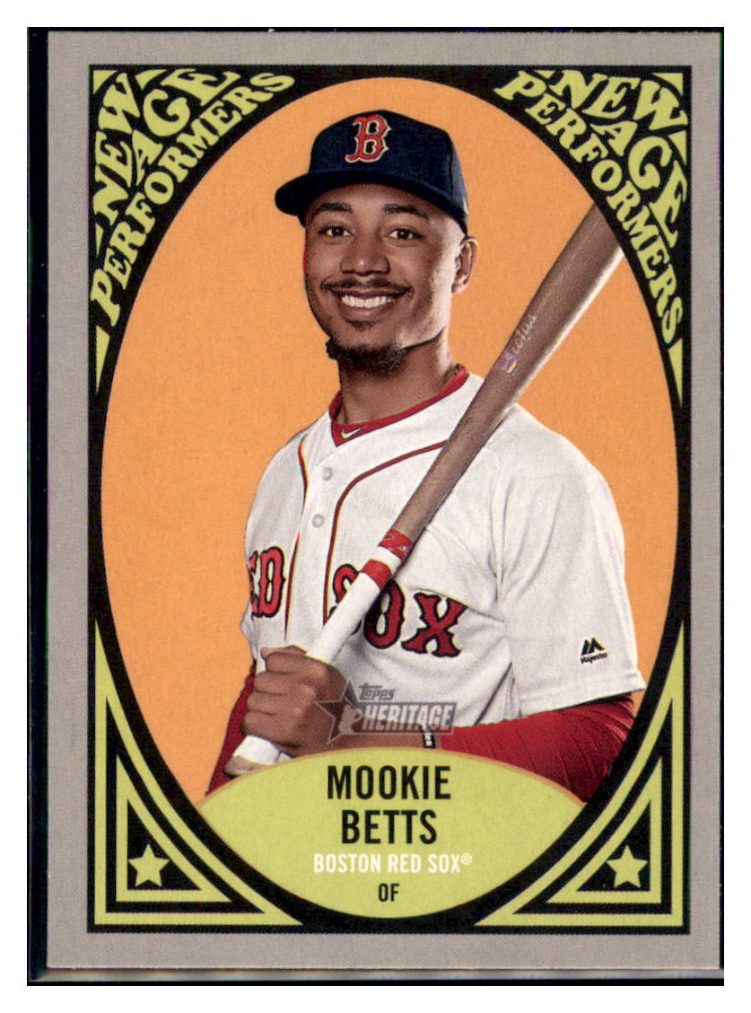2019 Topps Heritage Mookie Betts Boston Red Sox #NAP-2 Baseball card TMH1C simple Xclusive Collectibles