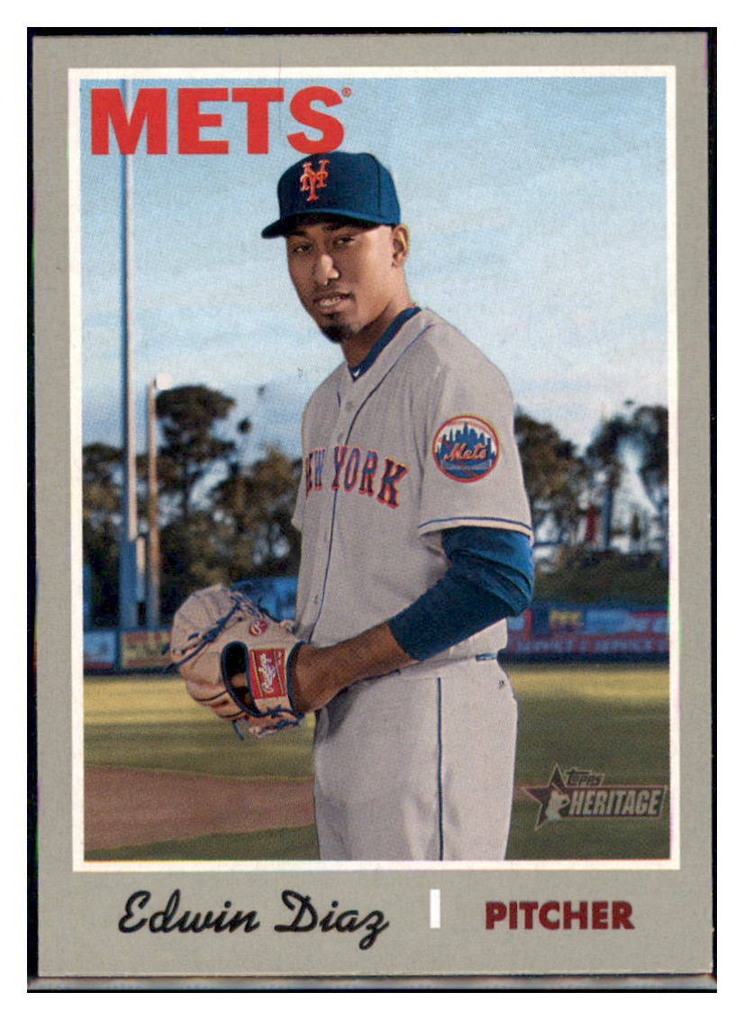 2019 Topps Heritage Edwin Diaz New York Mets #451 Baseball card TMH1C simple Xclusive Collectibles