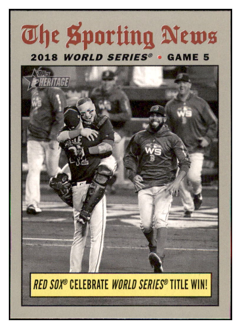2019 Topps Heritage Red Sox Celebrate
  World Series Title Win! WSH    Boston
  Red Sox #310 Baseball card   TMH1C simple Xclusive Collectibles