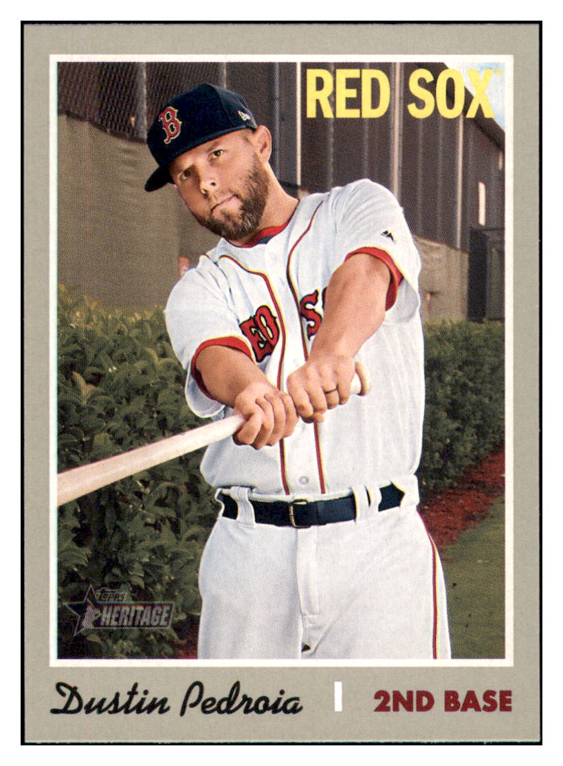 2019 Topps Heritage Dustin Pedroia Boston Red Sox #251 Baseball card TMH1C simple Xclusive Collectibles