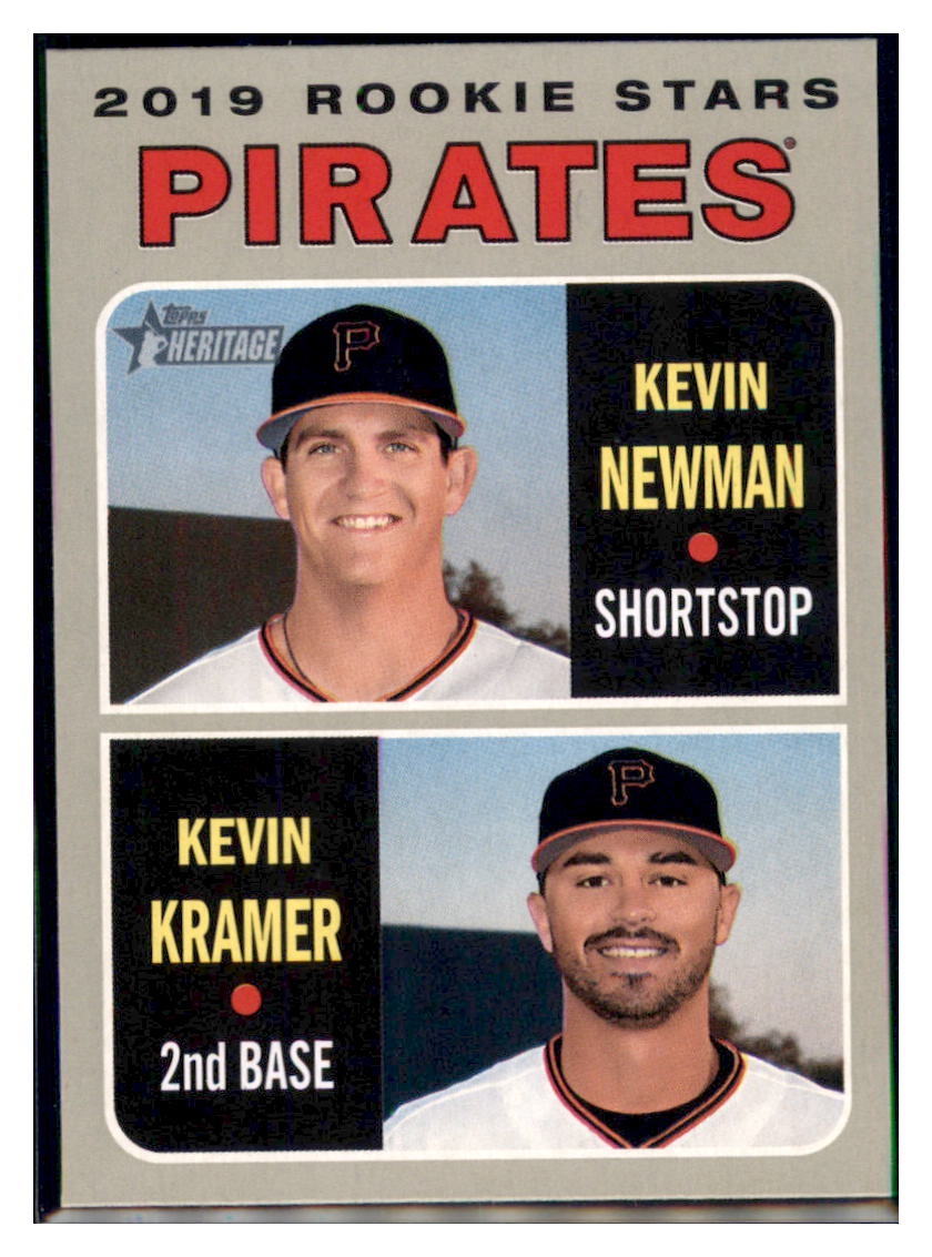 2019 Topps Heritage Kevin Newman / Kevin
  Kramer CPC, RC, RS    Pittsburgh
  Pirates #372 Baseball card   TMH1C simple Xclusive Collectibles