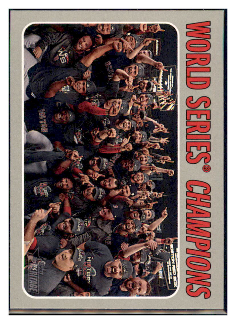 2019 Topps Heritage World Series
Champions WSH Boston Red Sox #1
Baseball card TMH1C simple Xclusive Collectibles