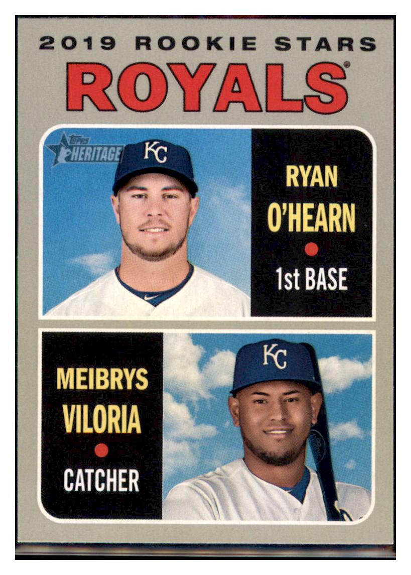 2019 Topps Heritage Meibrys Viloria /
  Ryan O'Hearn CPC, RC, RS    Kansas City
  Royals #241 Baseball card   TMH1C_1c simple Xclusive Collectibles
