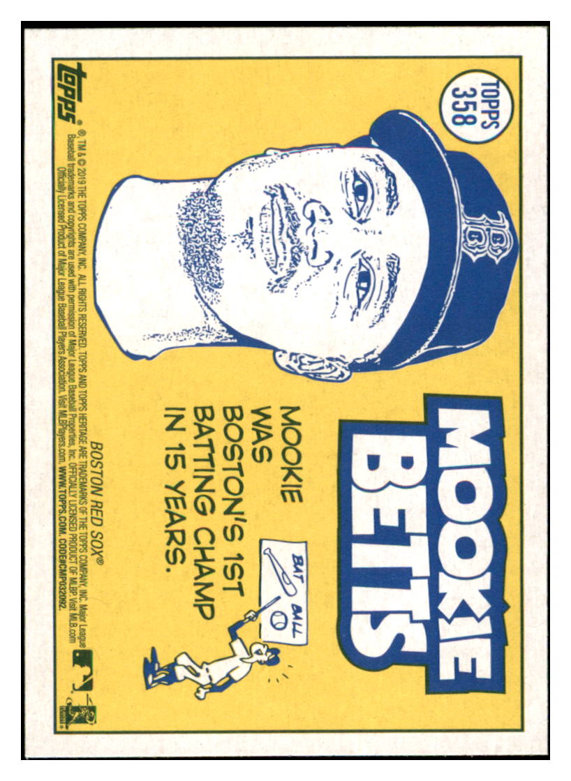 2019 Topps Heritage Mookie Betts    Boston Red Sox #358 Baseball card PSA ALL
  TMH1C simple Xclusive Collectibles