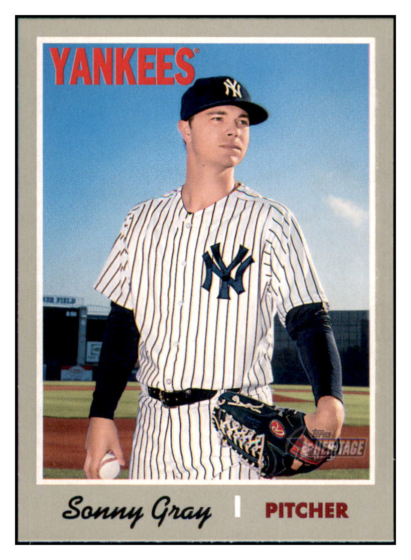 2019 Topps Heritage Sonny Gray    New York Yankees #142 Baseball card   TMH1C simple Xclusive Collectibles
