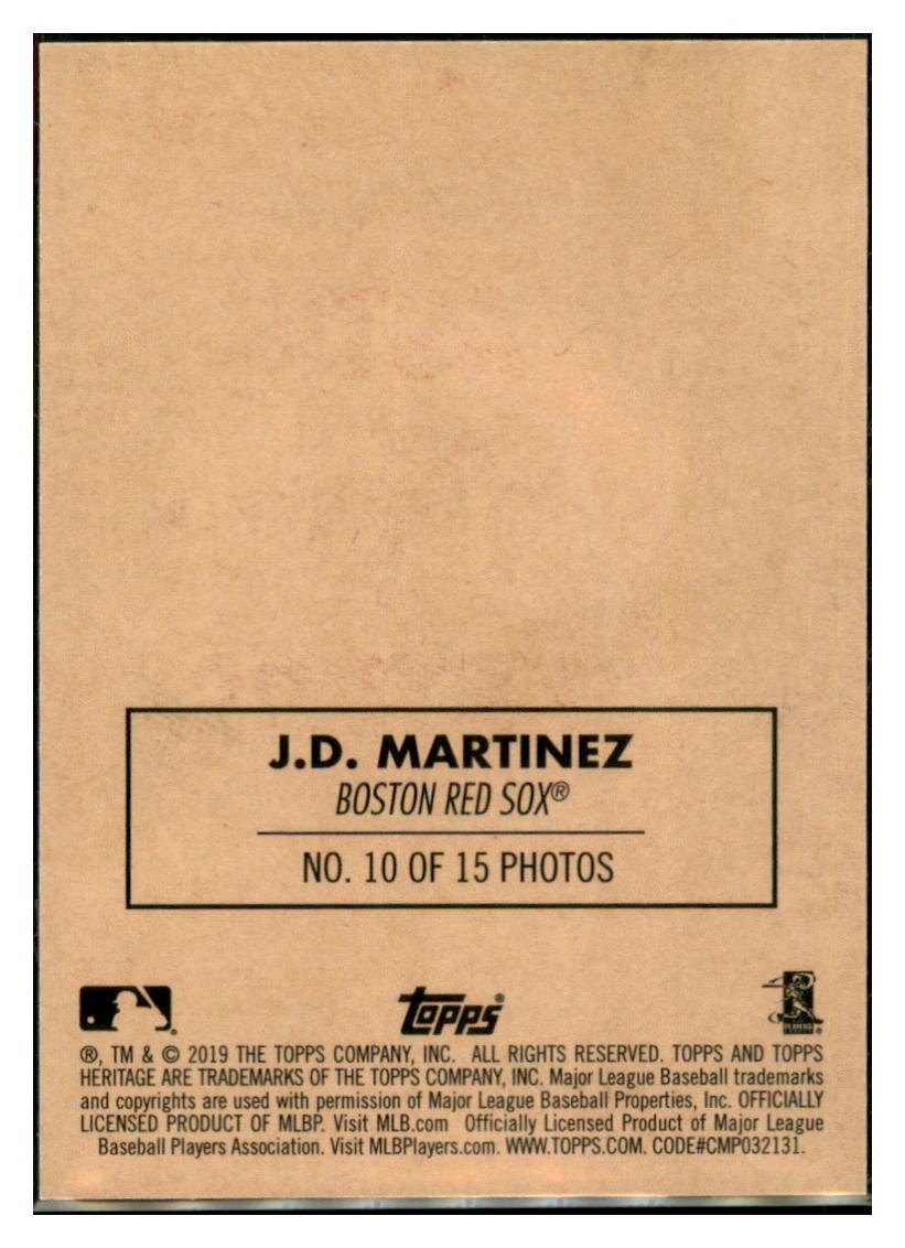 2019 Topps Heritage J.D. Martinez Boston Red Sox #475 Baseball card TMH1C simple Xclusive Collectibles