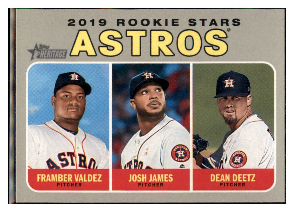 2019 Topps Heritage Dean Deetz / Framber
  Valdez / Josh James CPC, RC, RS   
  Houston Astros #400 Baseball card  
  TMH1C_1c simple Xclusive Collectibles   