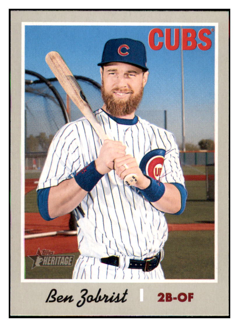 2019 Topps Heritage Ben Zobrist Chicago Cubs #223 Baseball card TMH1C simple Xclusive Collectibles