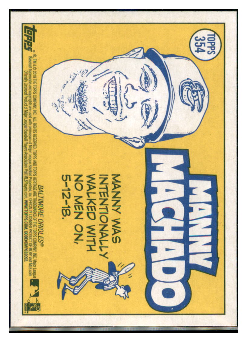 2019 Topps Heritage Manny Machado    Baltimore Orioles #354 Baseball card PSA
  LEAGUET TMH1C simple Xclusive Collectibles