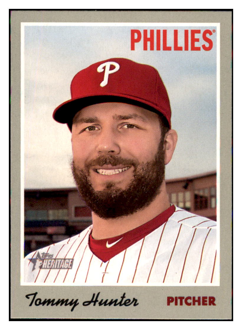 2019 Topps Heritage Tommy Hunter Philadelphia Phillies #28 Baseball
card TMH1C_1a simple Xclusive Collectibles