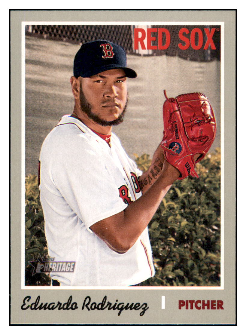 2019 Topps Heritage Eduardo
Rodriguez Boston Red Sox #237
Baseball card TMH1C simple Xclusive Collectibles