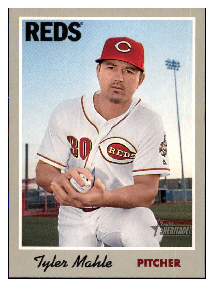 2019 Topps Heritage Tyler Mahle Cincinnati Reds #73 Baseball card TMH1C simple Xclusive Collectibles
