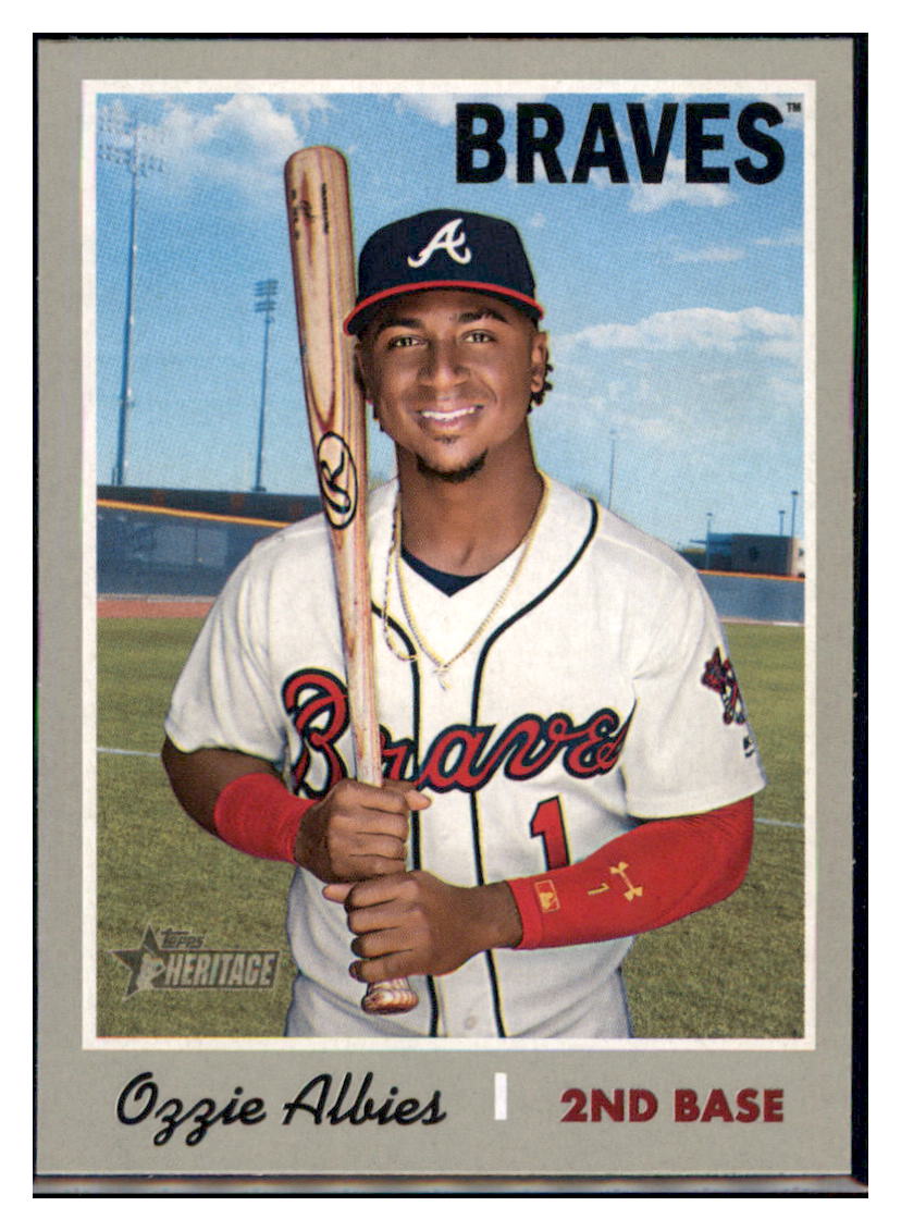 2019 Topps Heritage Ozzie Albies    Atlanta Braves #436 Baseball card   TMH1C simple Xclusive Collectibles