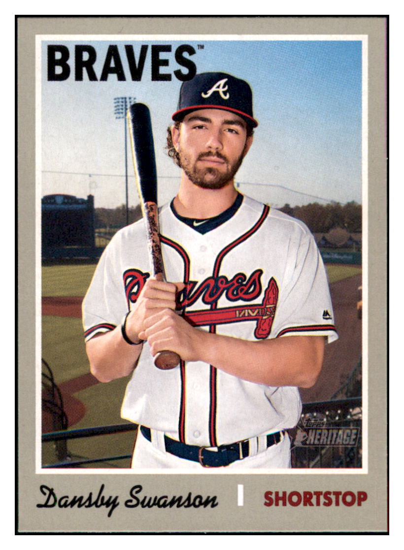 2019 Topps Heritage Dansby Swanson    Atlanta Braves #316 Baseball card   TMH1C simple Xclusive Collectibles