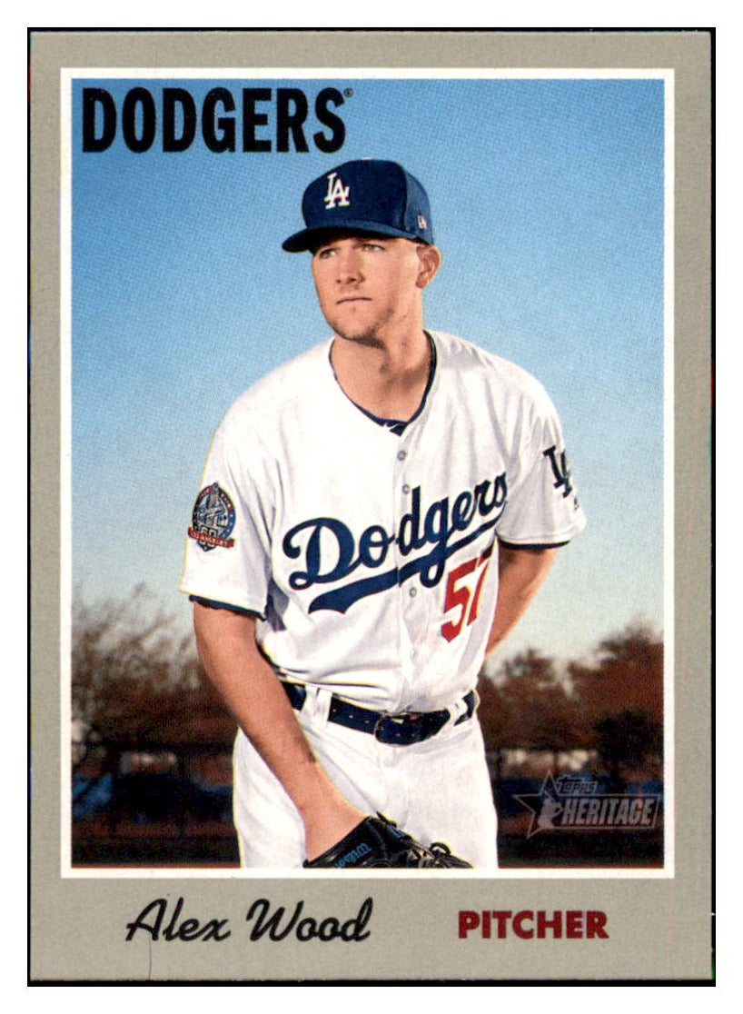 2019 Topps Heritage Alex Wood Los Angeles Dodgers #5 Baseball card TMH1C simple Xclusive Collectibles