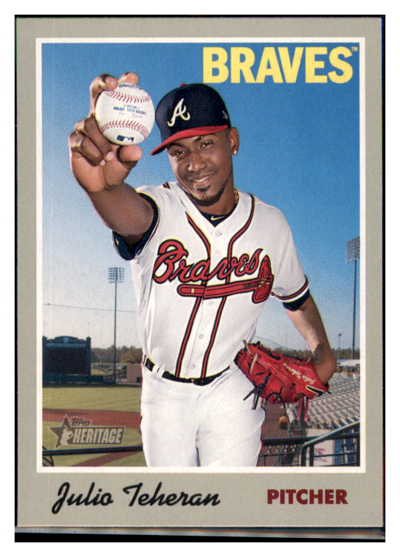 2019 Topps Heritage Julio Teheran    Atlanta Braves #122 Baseball card   TMH1C simple Xclusive Collectibles