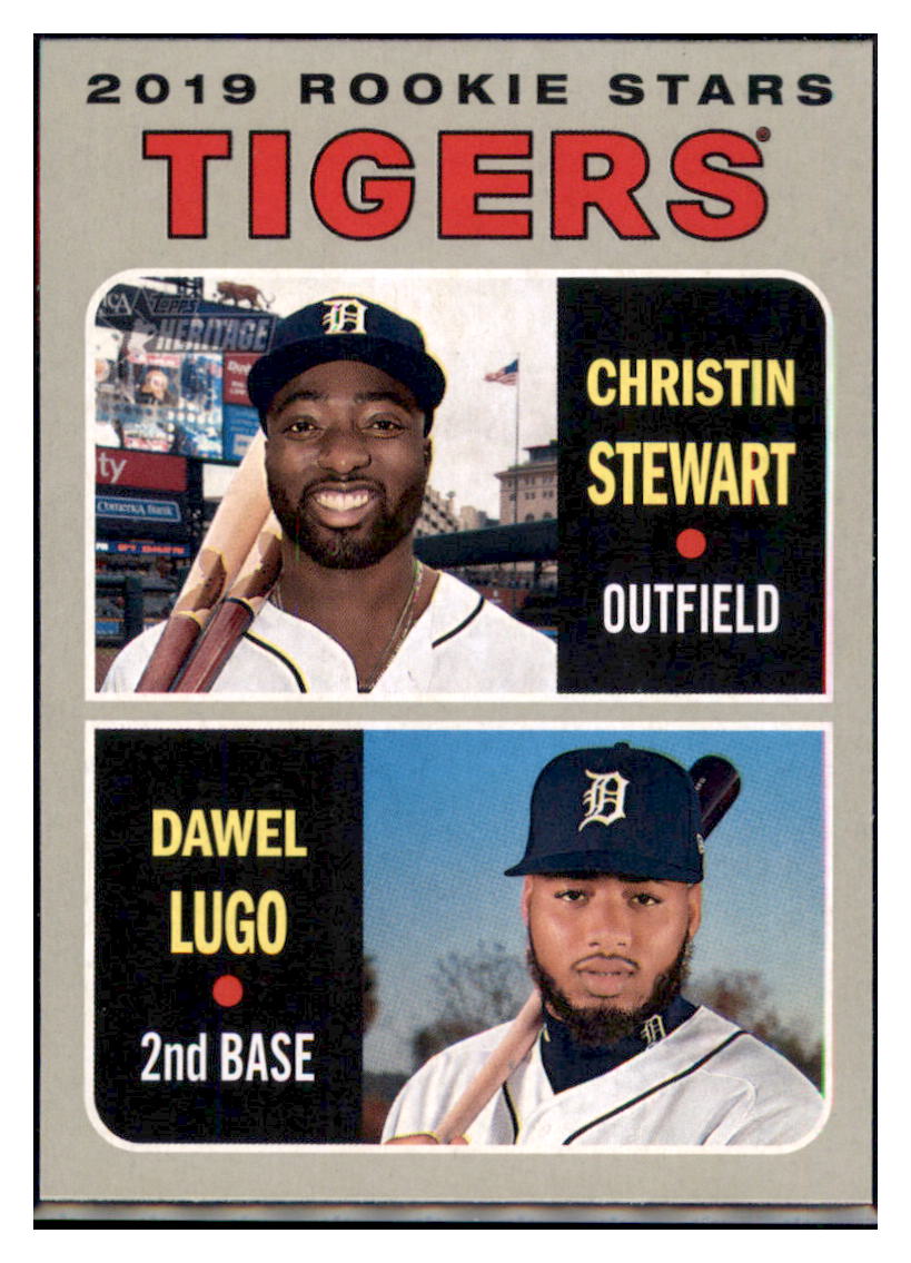 2019 Topps Heritage Dawel Lugo / Christin
Stewart CPC, RC, RS Detroit Tigers
#207 Baseball card TMH1C_1b simple Xclusive Collectibles