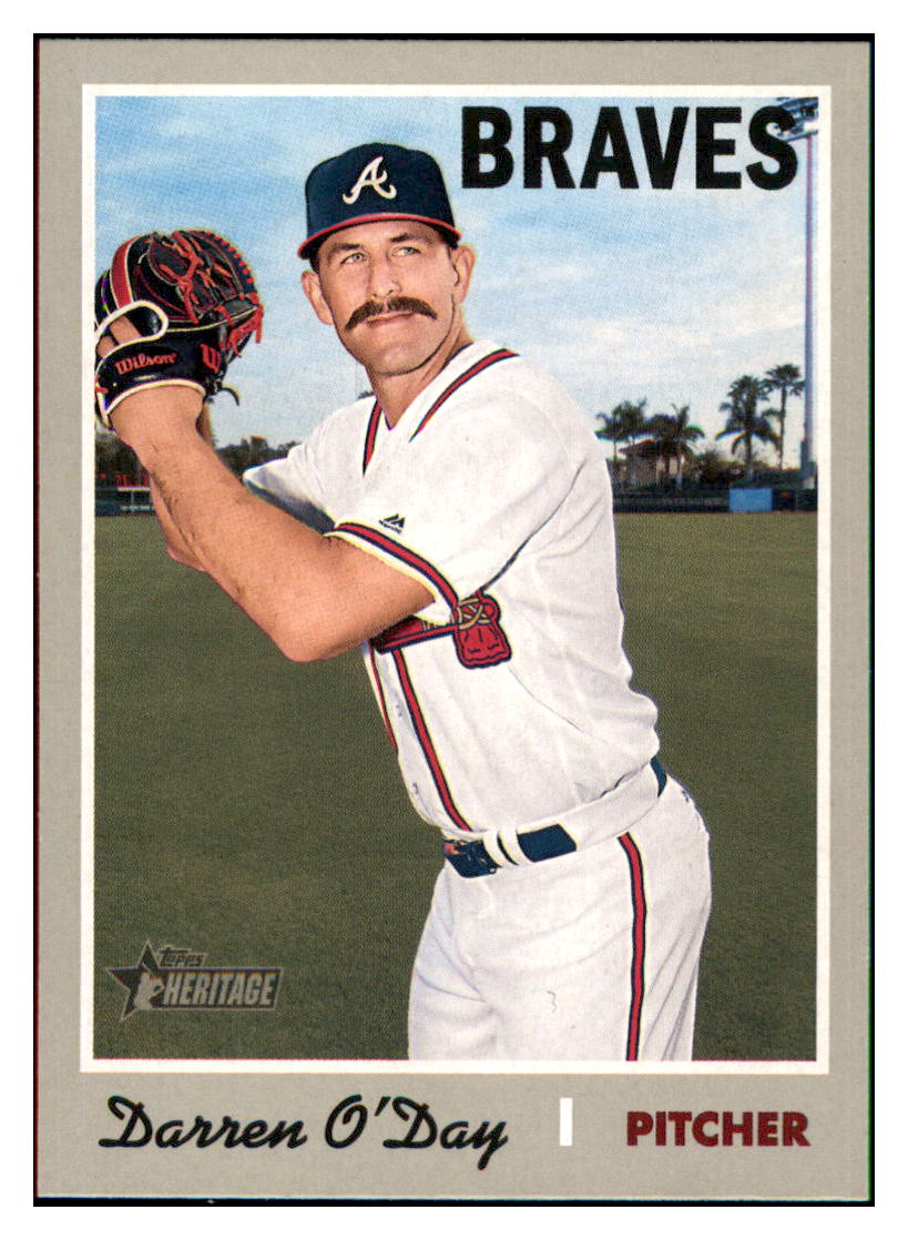 2019 Topps Heritage Darren O'Day    Atlanta Braves #171 Baseball card   TMH1C_1a simple Xclusive Collectibles