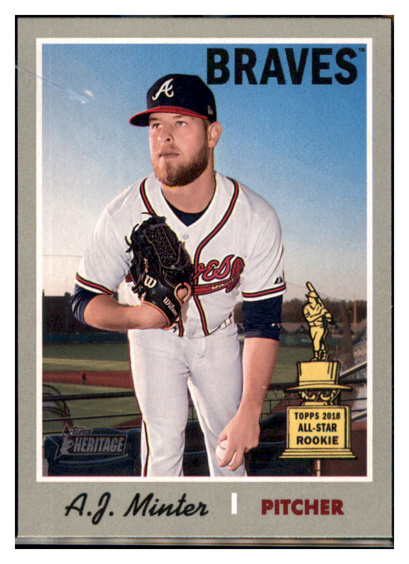 2019 Topps Heritage A.J. Minter    Atlanta Braves #232 Baseball card   TMH1C_1a simple Xclusive Collectibles