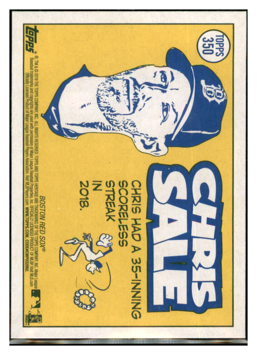 2019 Topps Heritage Chris Sale    Boston Red Sox #350 Baseball card PSA ALL
  TMH1C simple Xclusive Collectibles